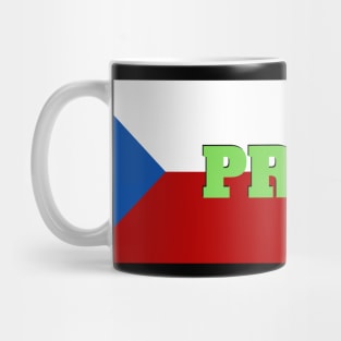 Prague City in Czech Republic Flag Mug